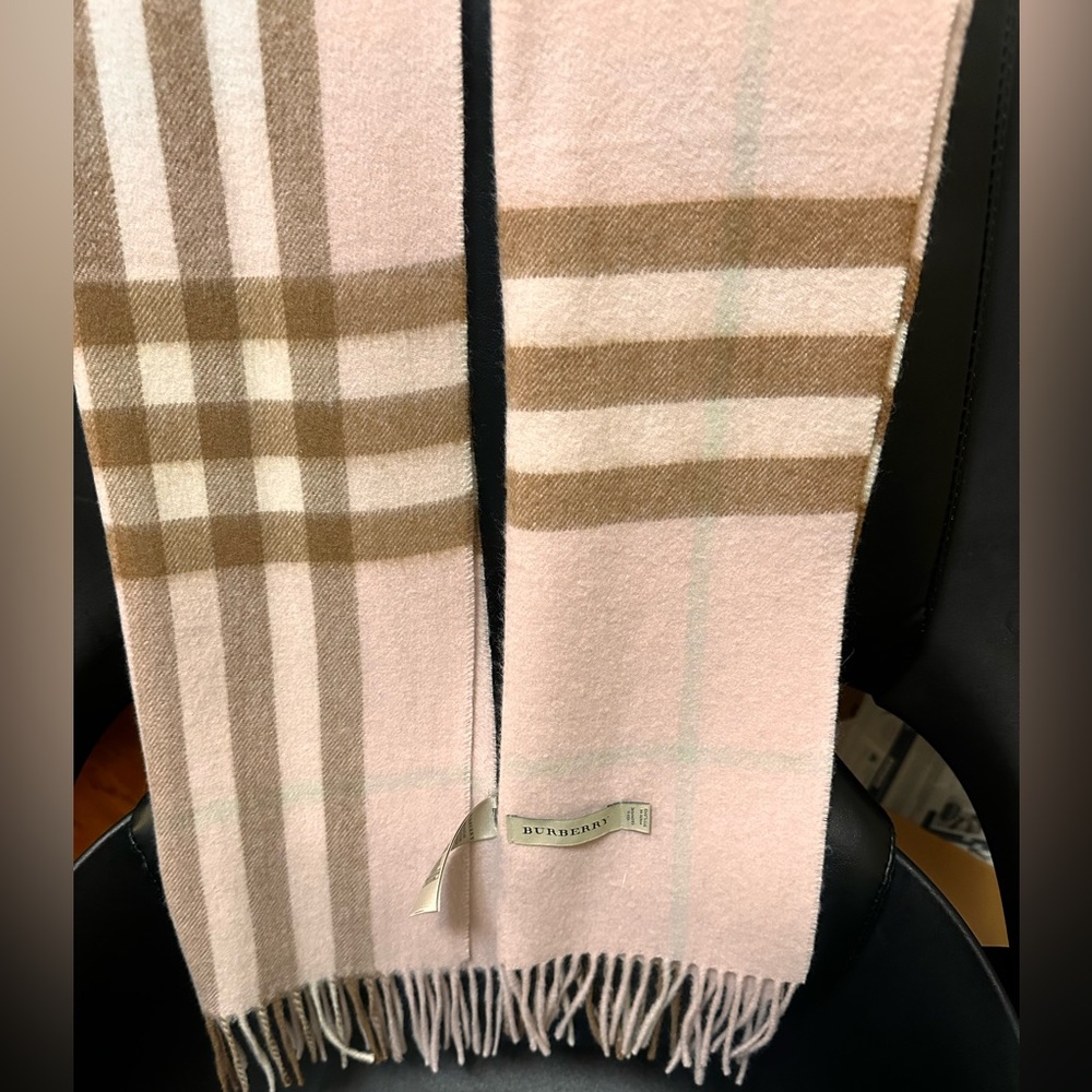 Burberry Cashmere Check Scarf - Picture 1 of 2